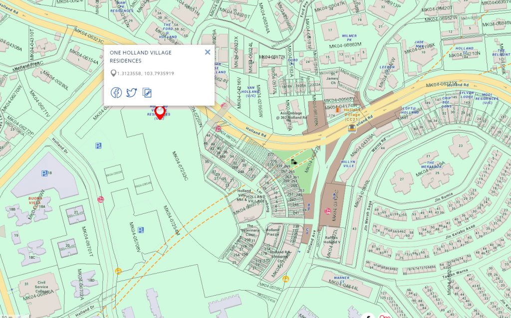 Site Plan Map Overlay Location One Holland Village