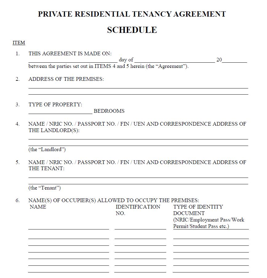 assignment of tenancy agreement singapore